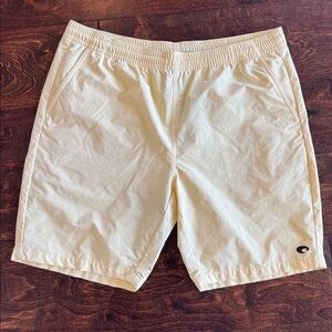 Costa Men’s Elastic Drawstring Boardshorts - Large Sun Yellow